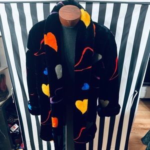 Donnybrook Vintage Hearts Faux Fur Coat